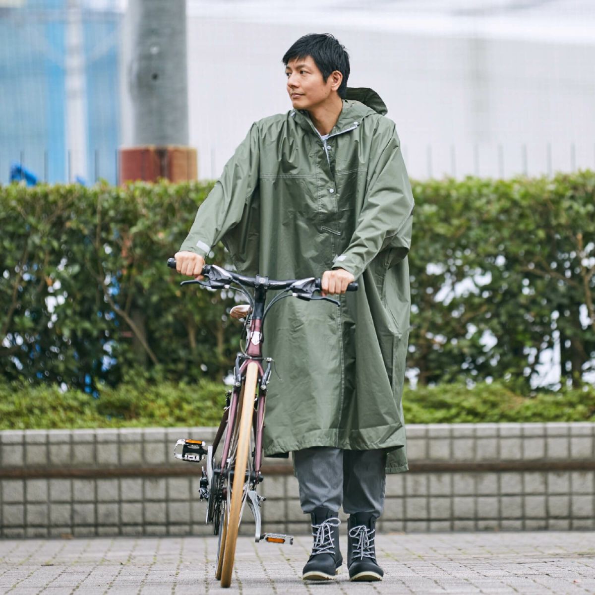 詳細：着用イメージ ［男性モデルのサイズ］身長:174cm 着用サイズ：フリーサイズ