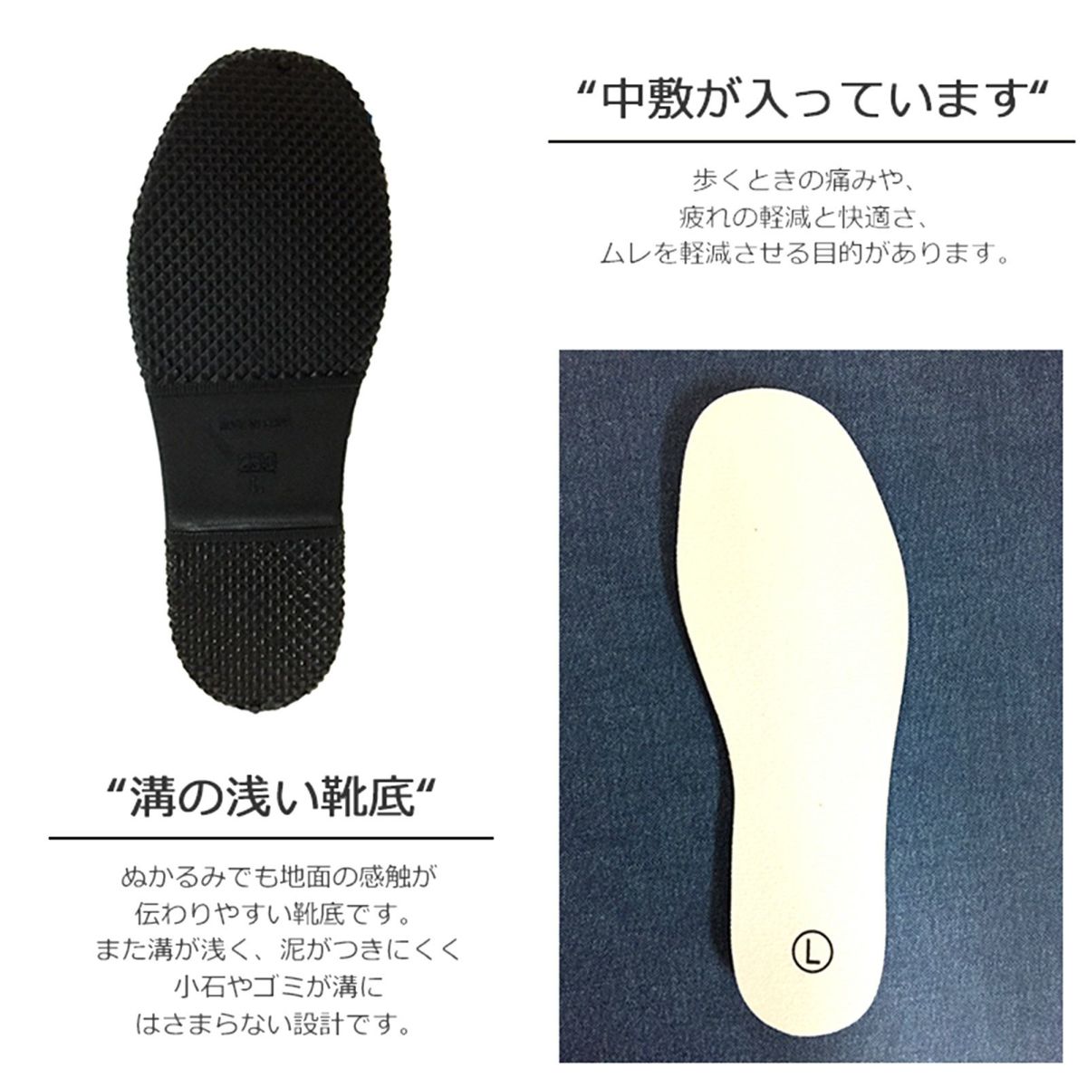 インソールと靴底