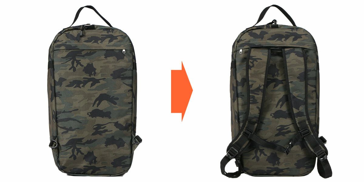 詳細：収納可能なショルダーストラップ