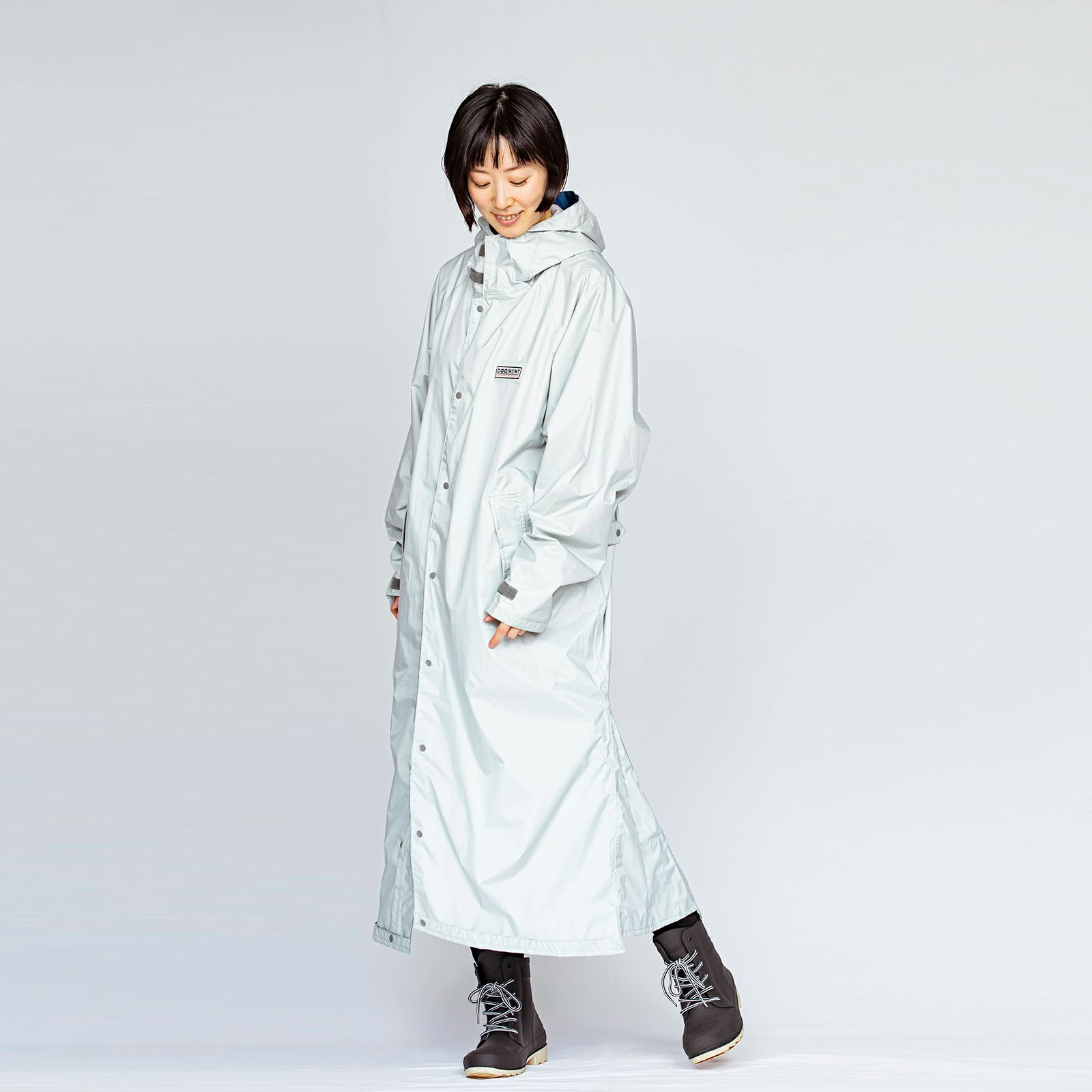 ［女性モデルのサイズ］身長:168cm 着用サイズ：L ／（長靴）6437 ピラルク レインブーツ