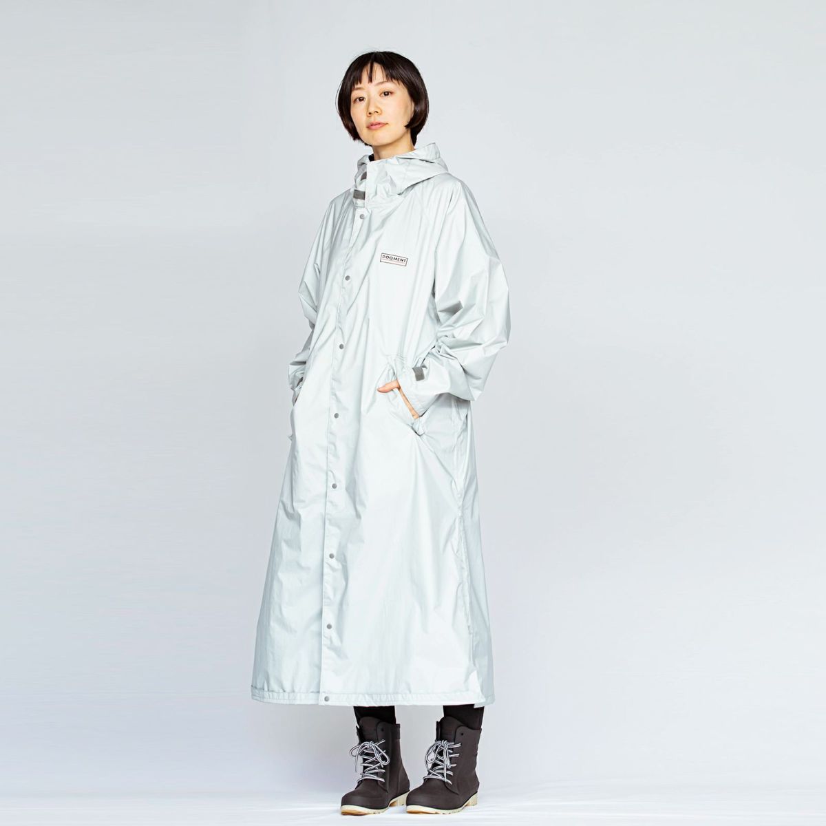 ［女性モデルのサイズ］身長:168cm 着用サイズ：L ／（長靴）6437 ピラルク レインブーツ