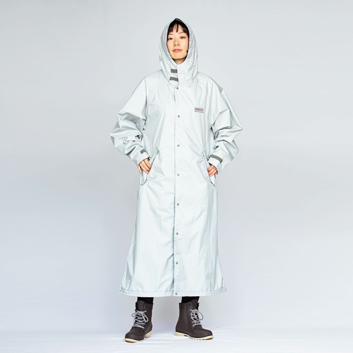 ［女性モデルのサイズ］身長:168cm 着用サイズ：L ／（長靴）6437 ピラルク レインブーツ