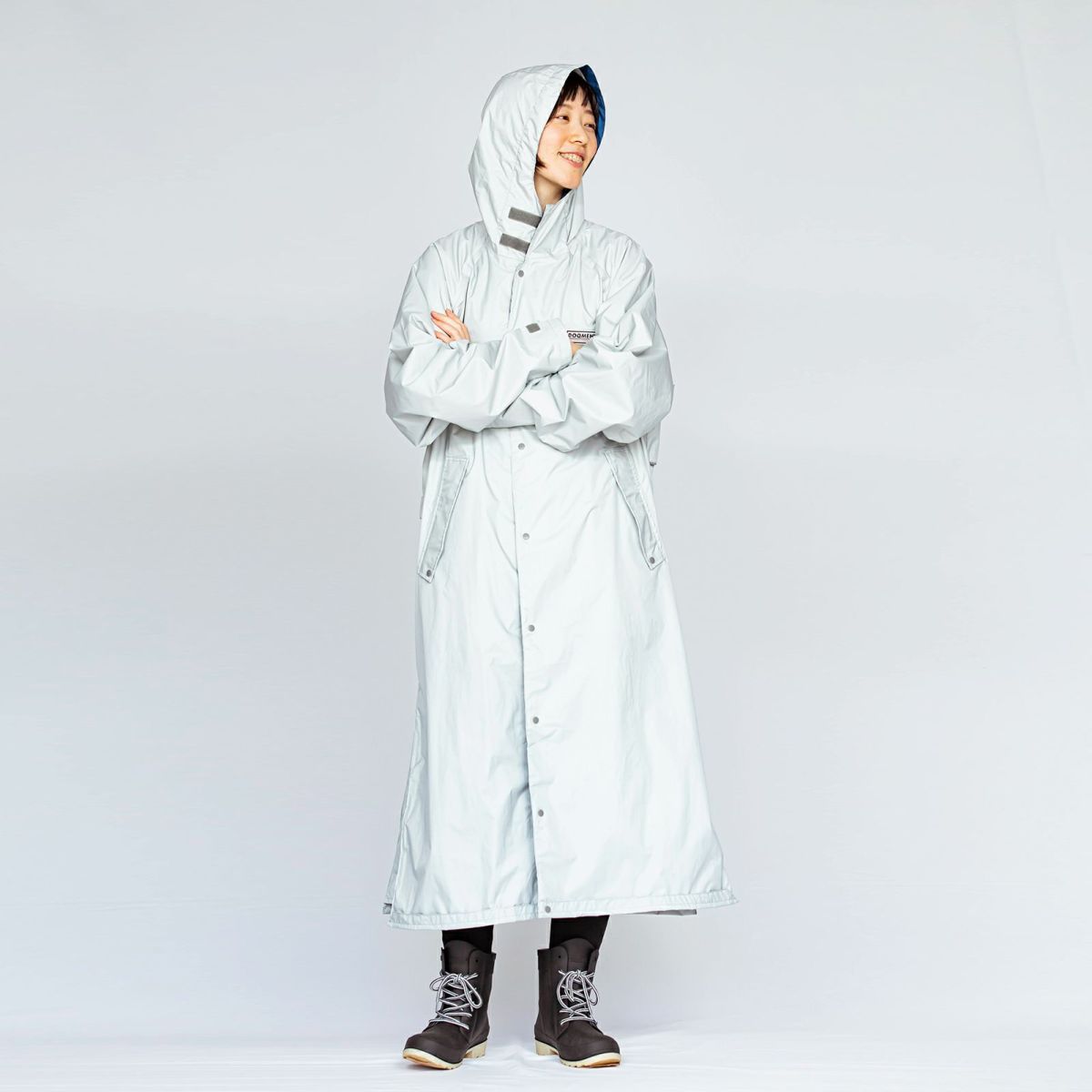 ［女性モデルのサイズ］身長:168cm 着用サイズ：L ／（長靴）6437 ピラルク レインブーツ