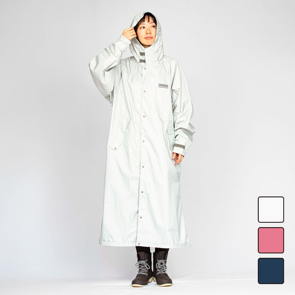 未使用品】レインコート 男女兼用 収納袋付き 完全防水 カラー：ピンク 