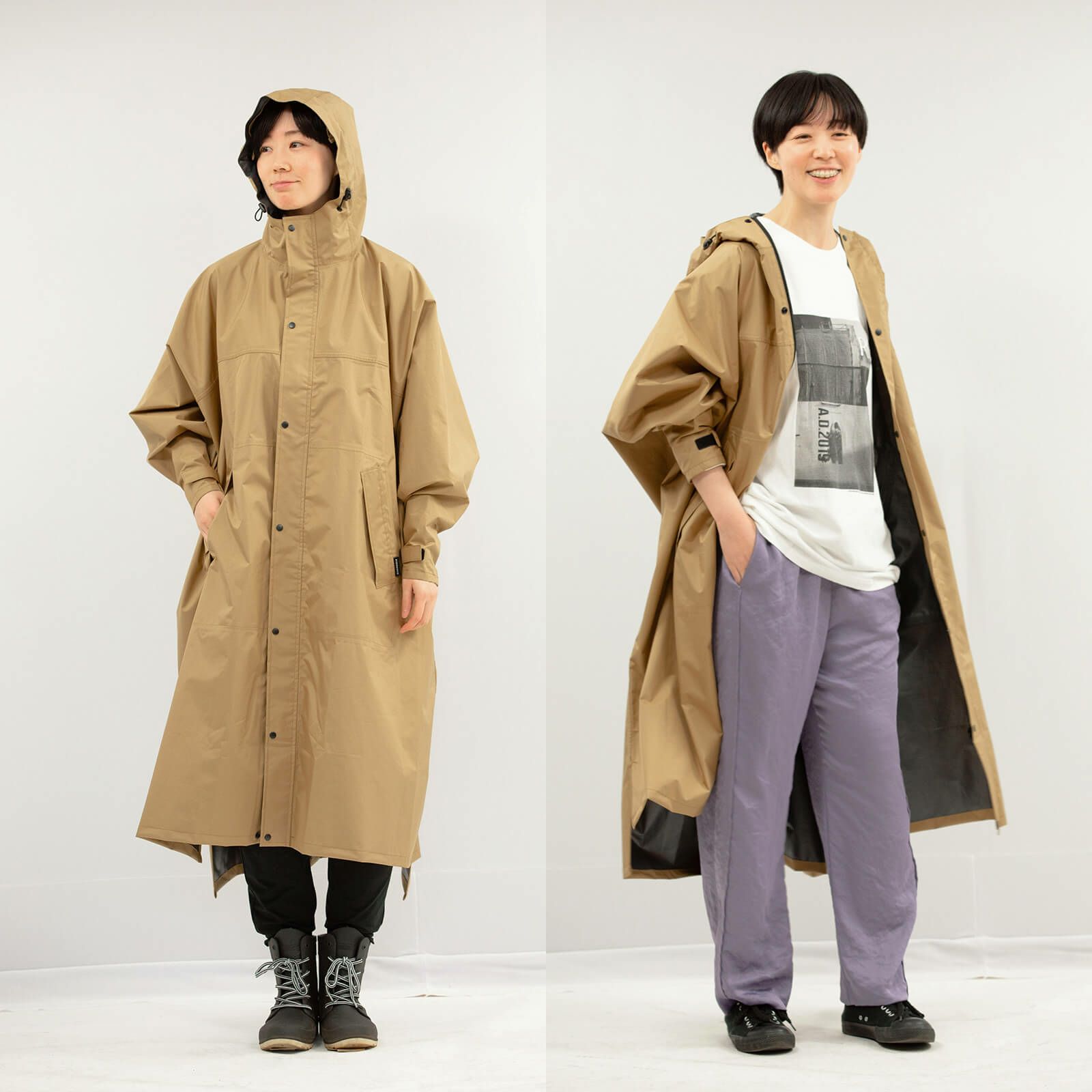 詳細：着用イメージ ［女性モデルのサイズ］身長:168cm 着用サイズ：フリーサイズ 着用カラー：ベージュ