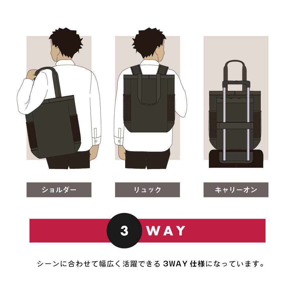 3WAYで使用可能