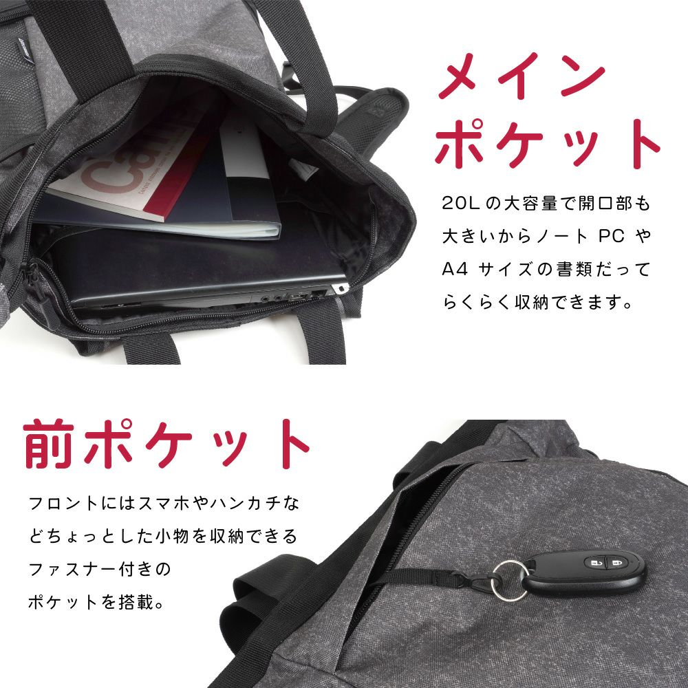 メインポケット・前ポケット 詳細
