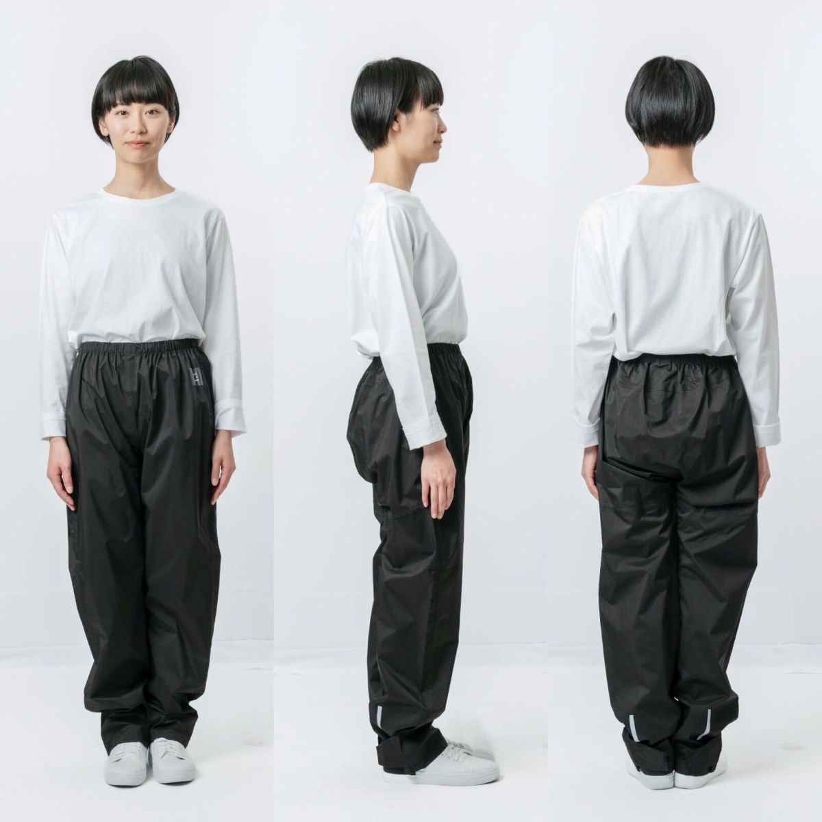 詳細：着用イメージ ブラック ［女性モデルのサイズ］身長:160cm 着用サイズ：M