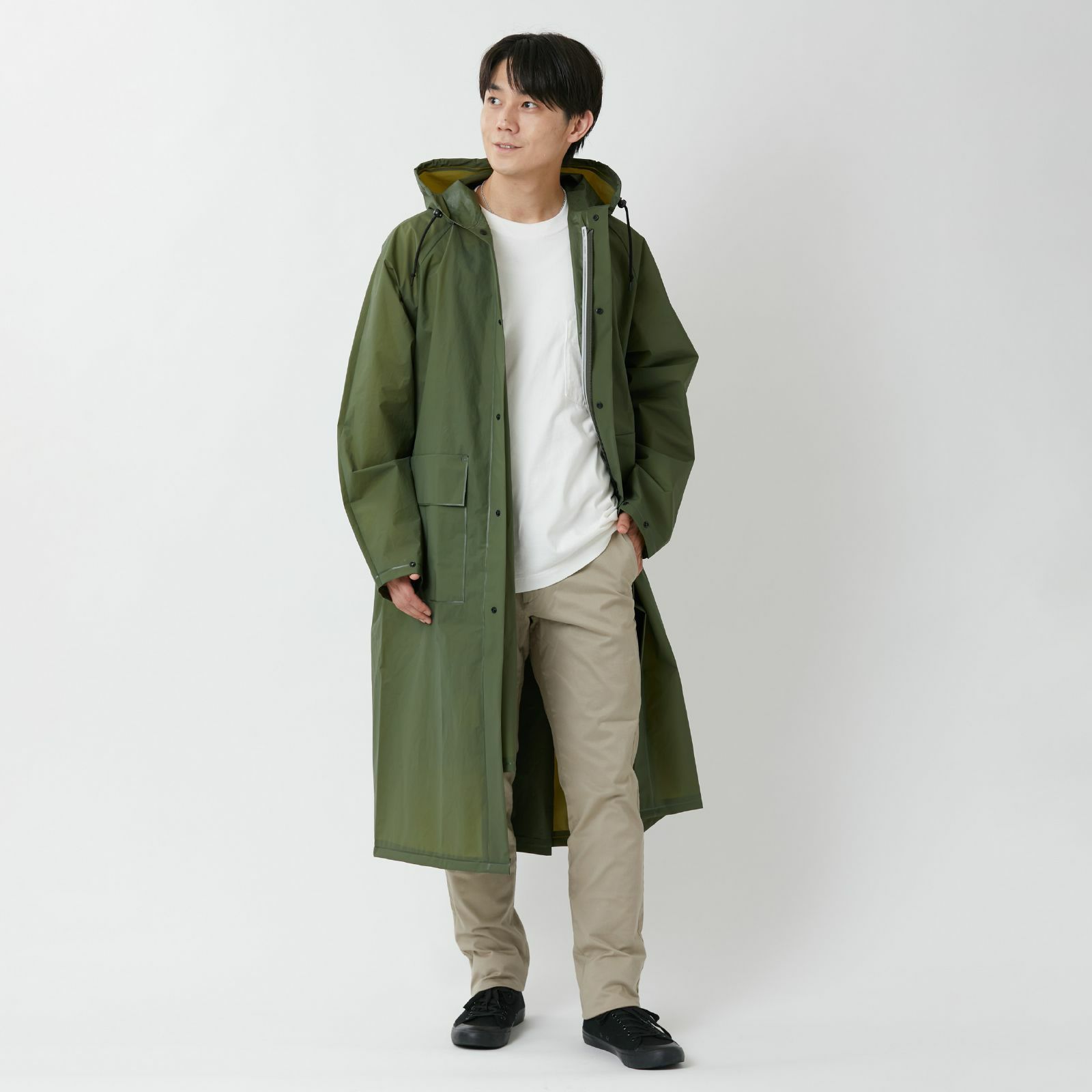 身長：180cm　着用：オリーブ L