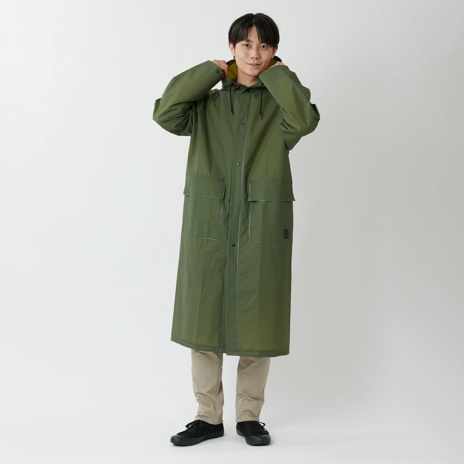 身長：180cm　着用：オリーブ L