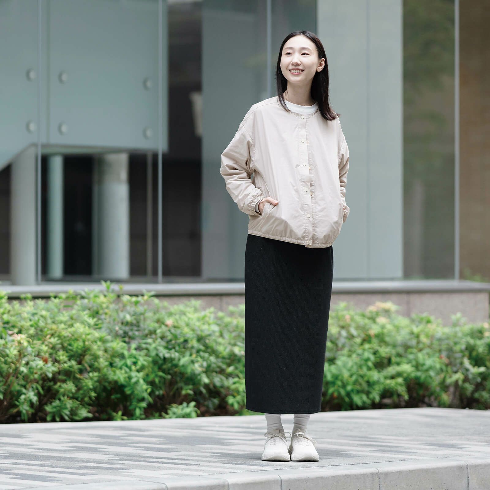 モデル：165cm／Lサイズ着用