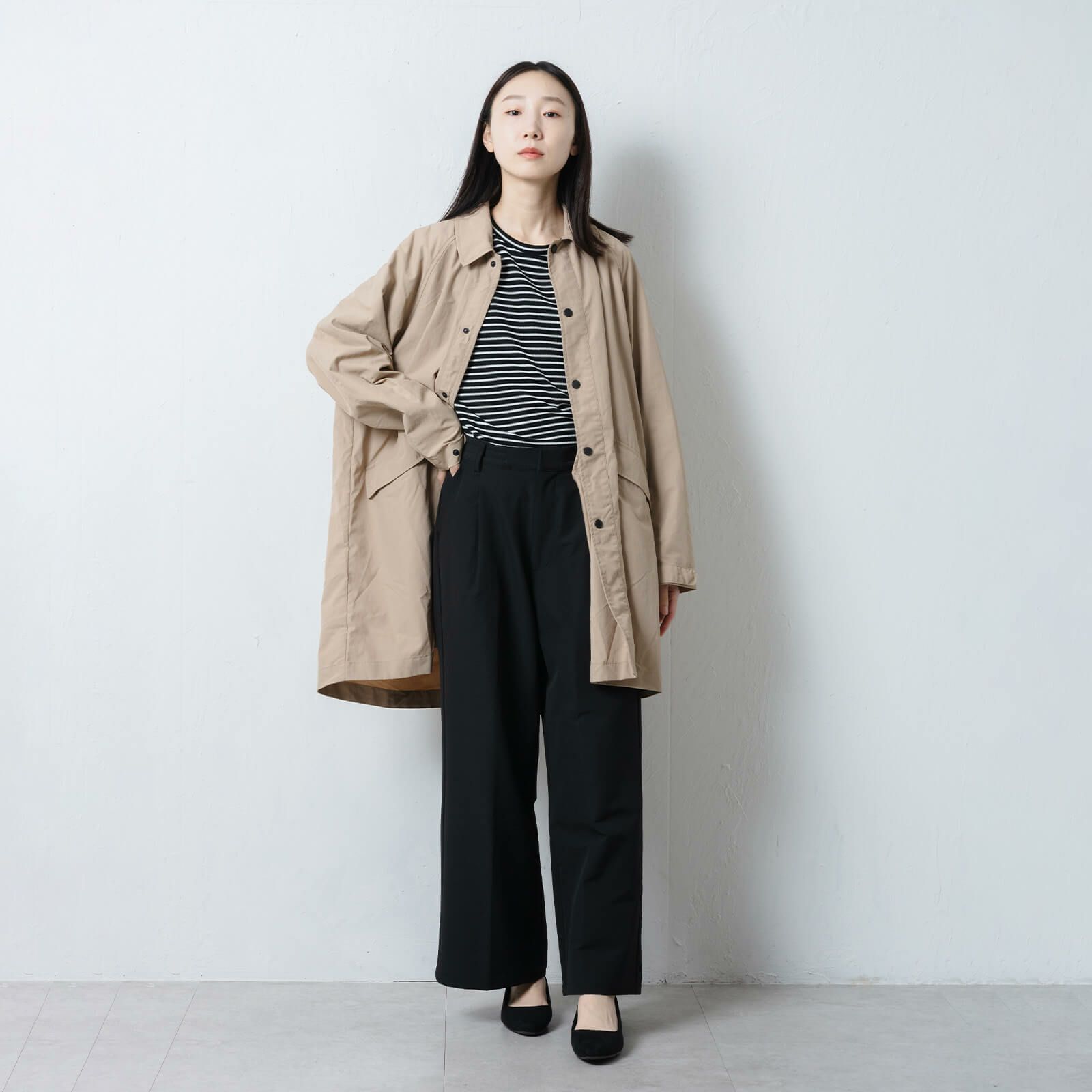 モデル：165cm／Lサイズ着用